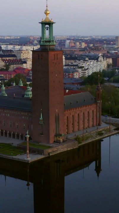 Stockholm city hall from the water front