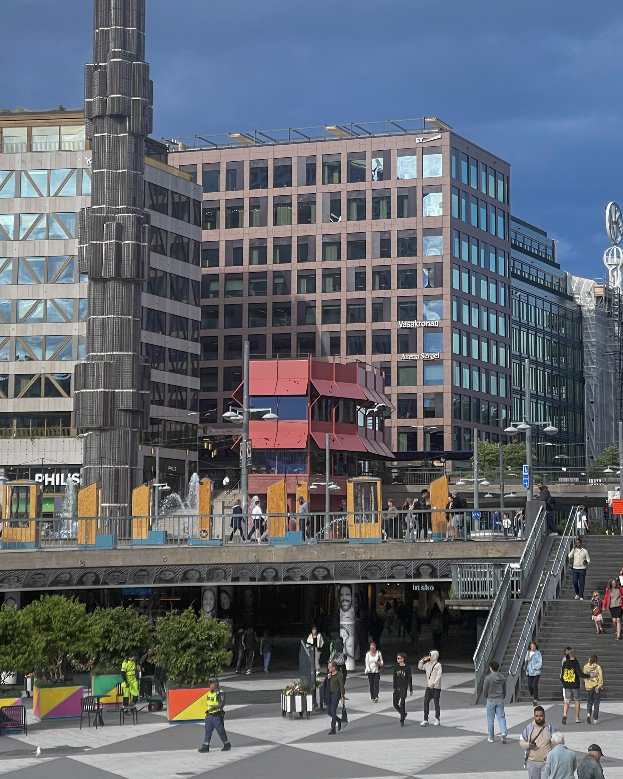 A view of an office building in central Stockholm.