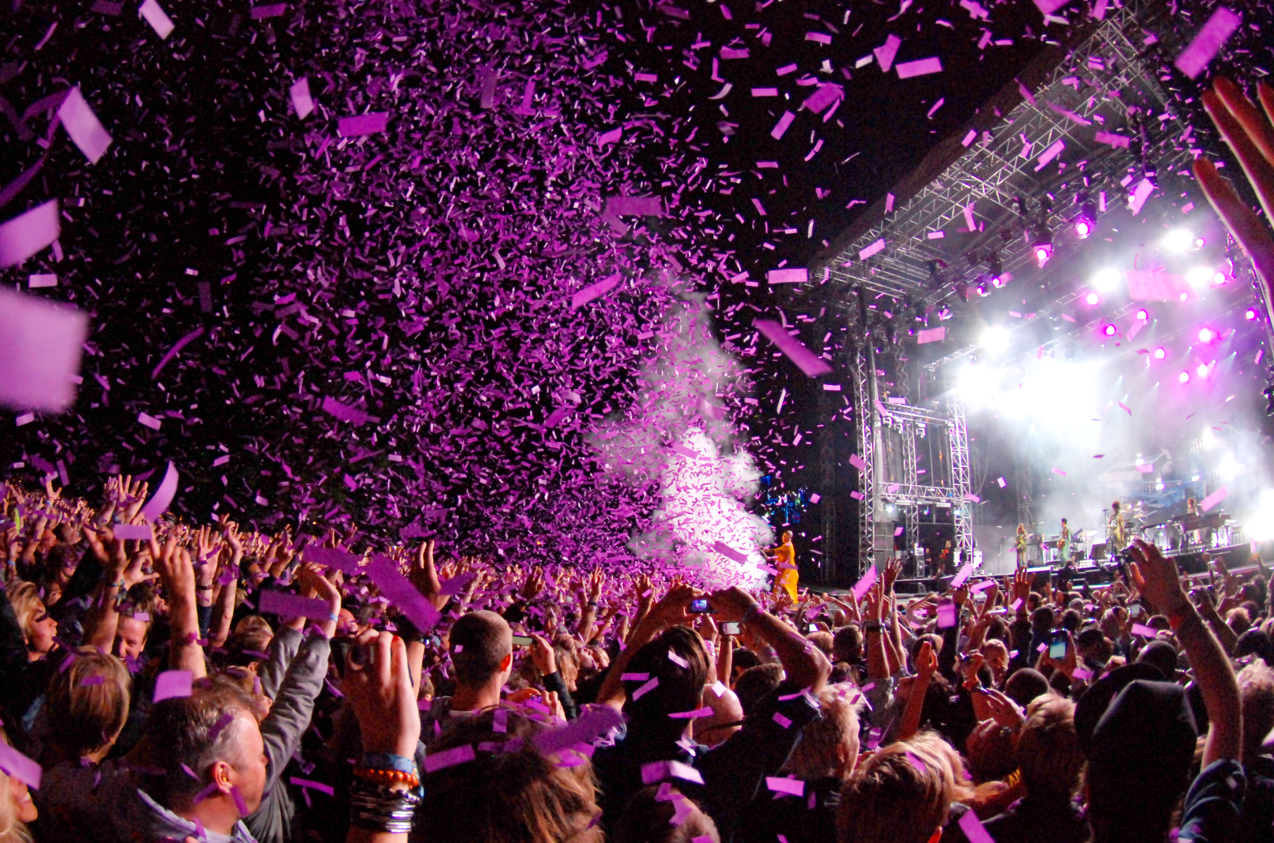 An audience at a music concert.