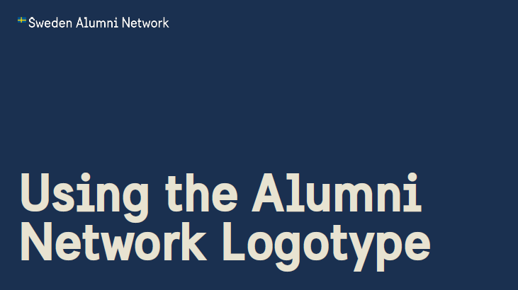 Using the alumni network logotype