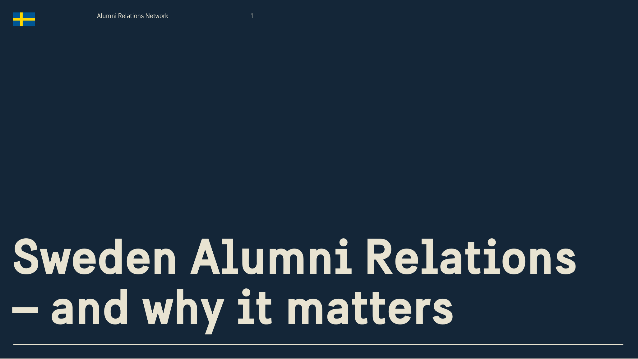 Sweden alumni relations and why it matters