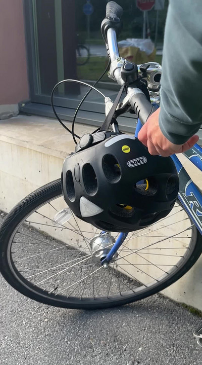 A MIPS helmet and a bicycle.