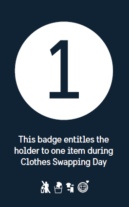 Clothes swap badge