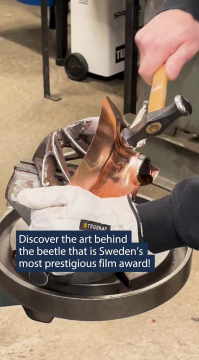 An award being crafted.