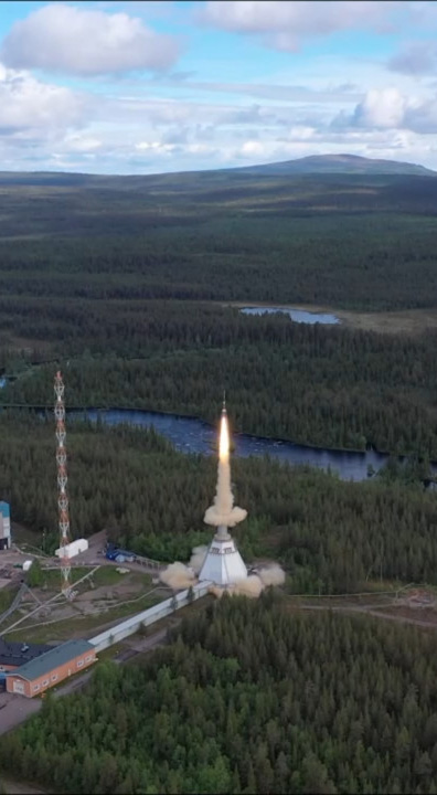 A rocket launch.